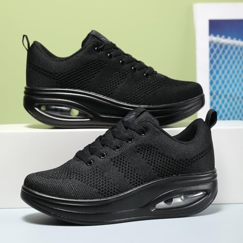 Image of Walking Shoes for Women Air Cushion Nurse Slip Resistant Work Sock Sneakers Food Service Platform Comfortable Weight Light