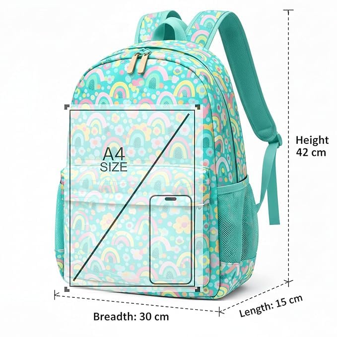 Image of College bag for girls and boys, Office Bag for Men & Women, 15.6 Inch Laptop Backpack, Water Resistant & Lightweight School and Tuition Bag, 2 Compartments with Bottle Holder