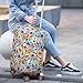 HYPER VENTURE Washable Luggage Cover - Fashion Suitcase Protector Fits 31-32 Inch Luggage (World Voyage, XL)