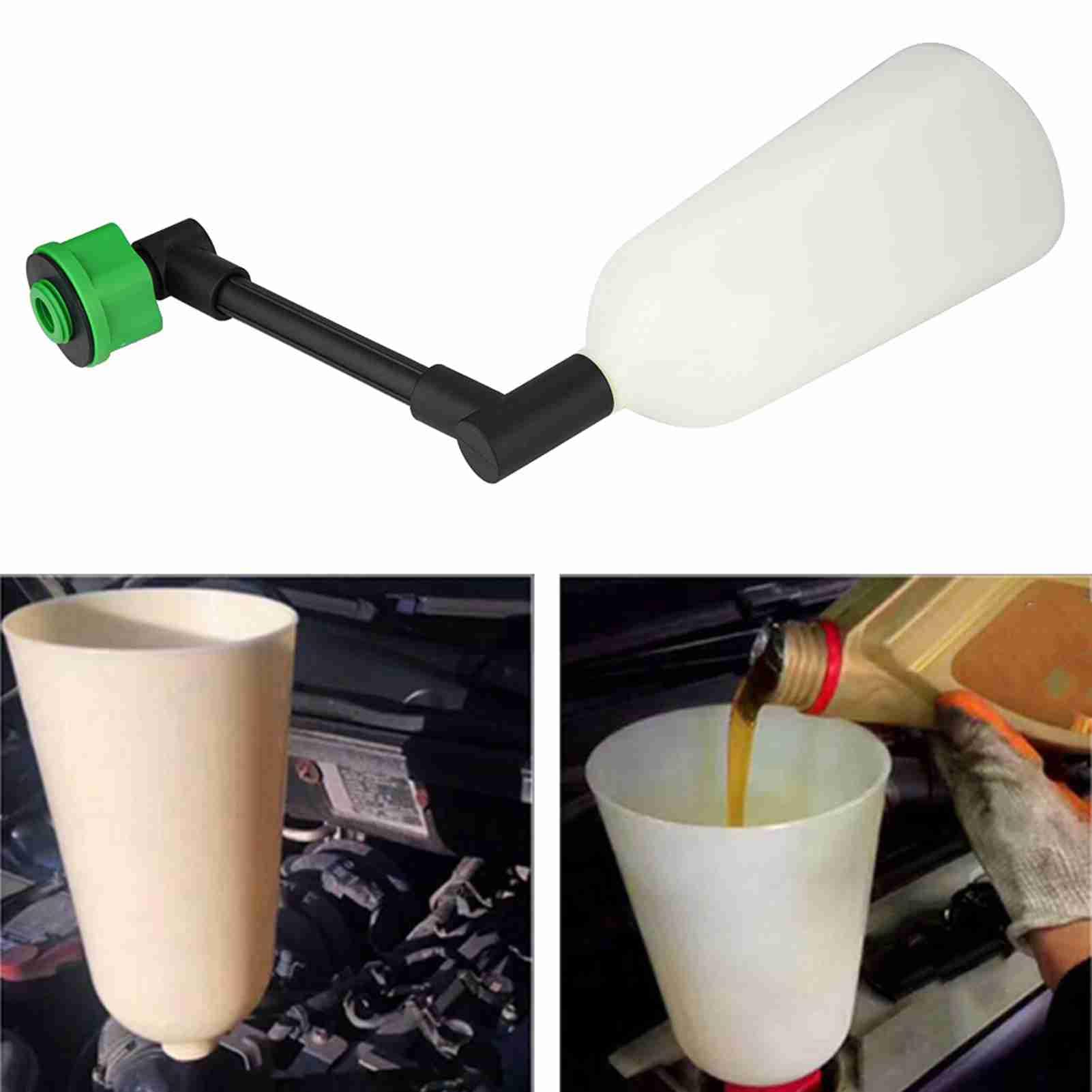 8 uds. de juego de embudos adaptadores para aceite de motor de coche, kit de embudo llenador a prueba de derrames con tubo de extensión giratorio y desplazado para vehículos europe