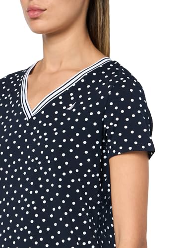 Image of Nautica Women's Solid V-Neck Short Sleeve T-Shirt Shirt