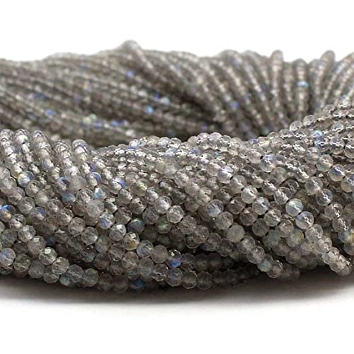 Labradorite 2mm perles naturelles au feu bleu pour bijoux d'émotion