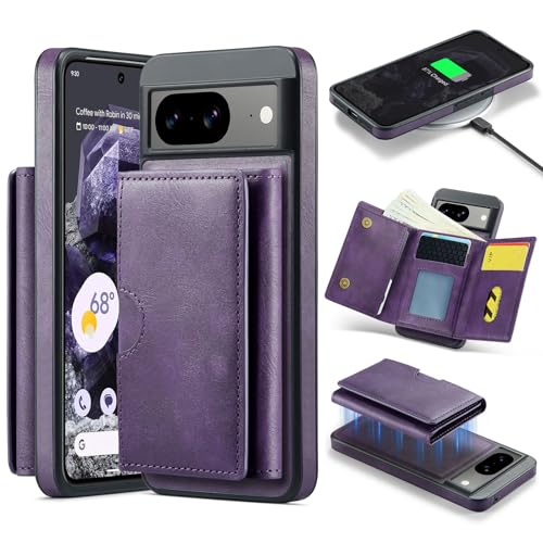 Portefeuille Google Pixel 8 5G robuste avec béquille et porte-cartes