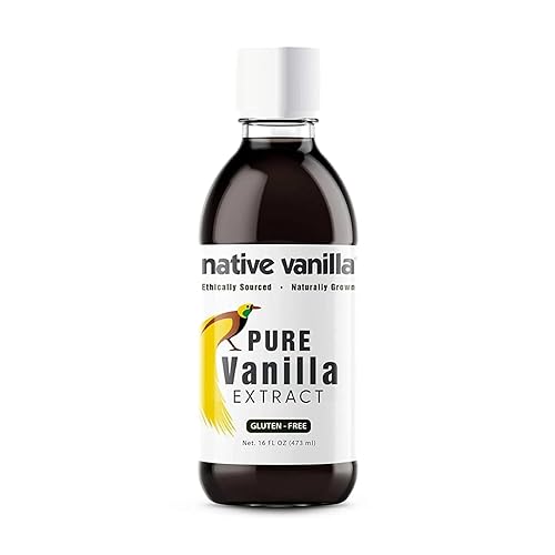 Miniatura 1 de Native Vanilla - Extracto de vainilla puro  16 onzas líquidas  Hecho de vainas de vainilla de alta calidad para cocinar hornear y hacer postres