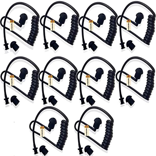 10 Tubi Audio A Spirale Di Ricambio Lsgoodcare – Per Auricolari Acustici Compatibili Con Motorola, Kenwood, Midland - 3