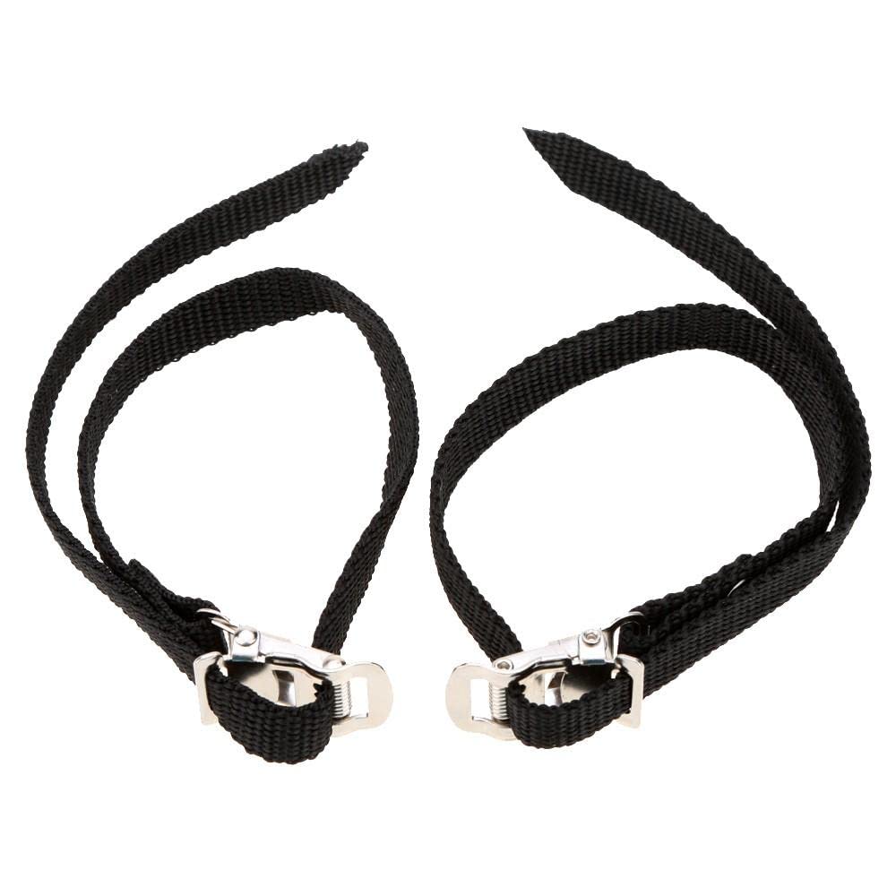 Pair Anti-Slip Fixed Bike Bicycle Cycling Pedal Toe Clips Strap Foot Band-image-47