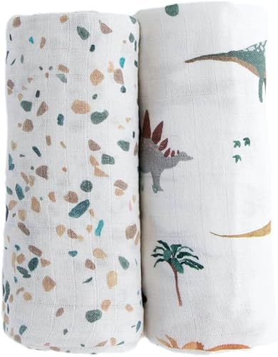 Miniatura 16 de RED ROVR Manta de algodón orgánico Manta de recepción para recién nacido, envoltura para bebé, niño, niña, unisex, suave, ligera, transpirable