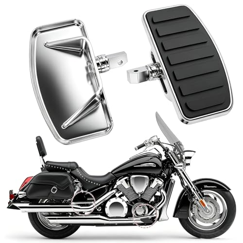 Image of Adjustable Motorcycle Floorboards, Universal Driver & Passenger Foot Pegs Footboard Accessories Compatible with Honda VTX1300 /1800 Shadow 1100 Yamaha V Star 650 Suzuki C50 Kawasaki
