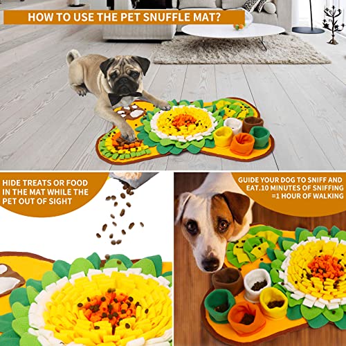 TAIYUNWEI Snuffle Mat for Dogs Interactive Game Toy for Pets Washable Pet Feeding Treats Mat, Pet Slow Feeding Mat - Image 4