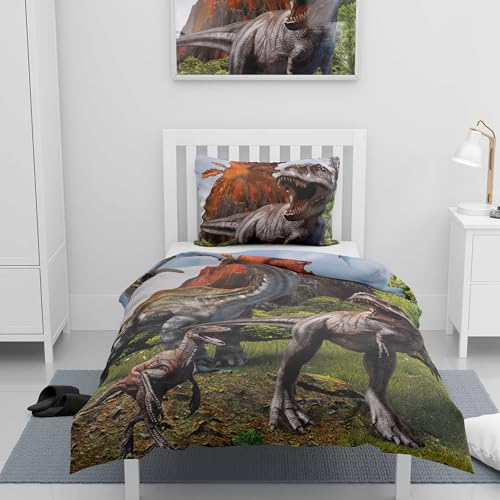 Familando Dinosaurier Bettwäsche für Jungen 135x200 80x80 cm · Dino...