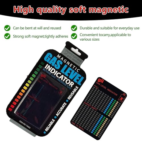 BCENG 3 Stück GLI Magnetische Füllstandsanzeige Gasflaschen Füllstandsanzeige Wiederverwendbar Gas Gasstand-Anzeiger Für Heimküchen Grillen Im Freien Camping Wohnmobil