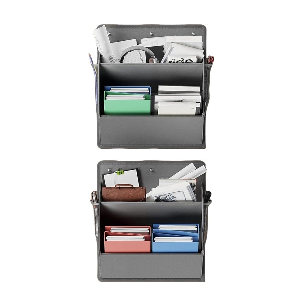 Rangement pour porte de camping-car en textile robuste avec poches profondes gris
