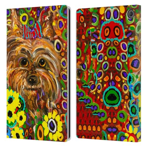 Housse cuir Fire Max 11 fine impression Mad Dog Art Yorkie