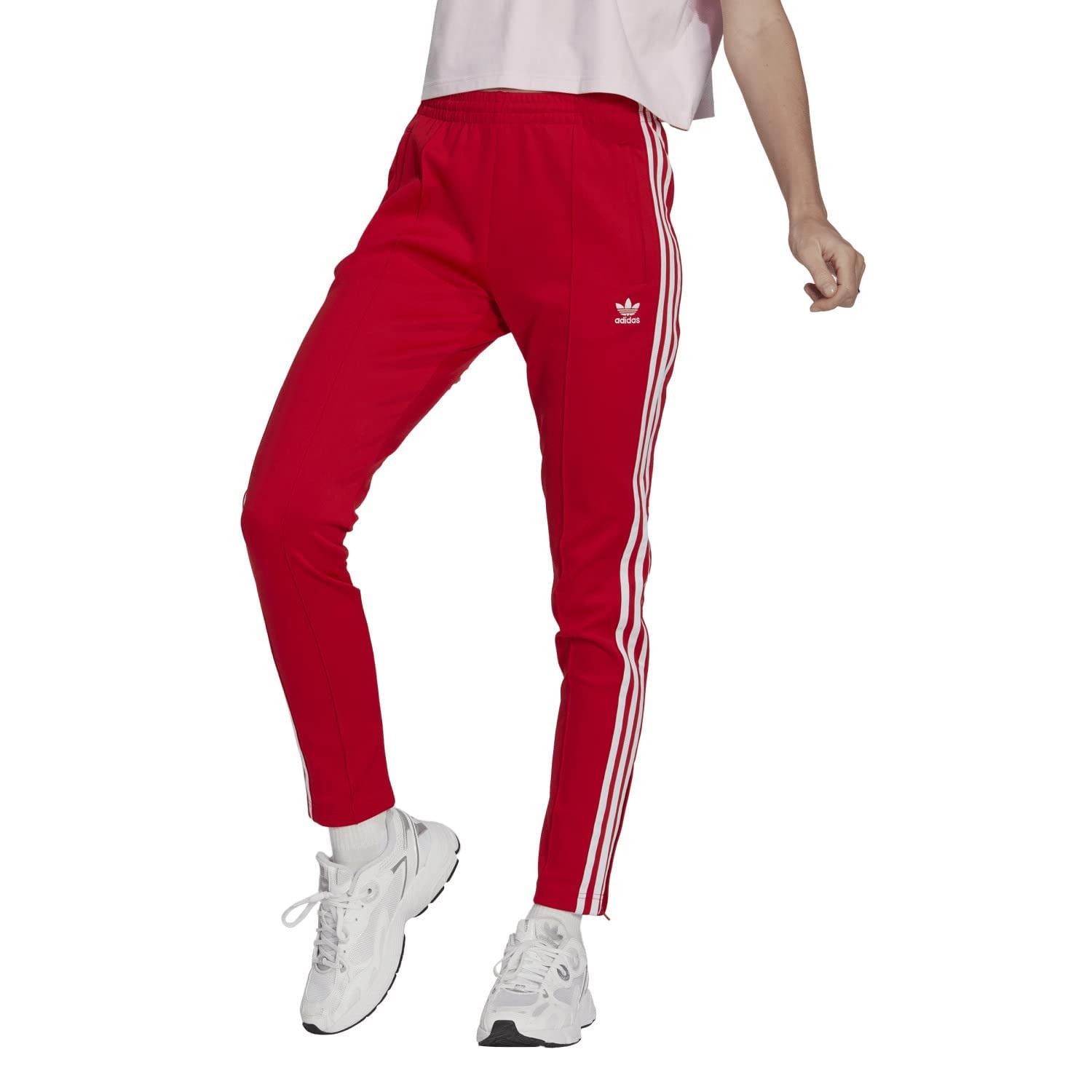 adidas Originals Women's Adicolor Superstar Track Pants, Better Scarlet, S