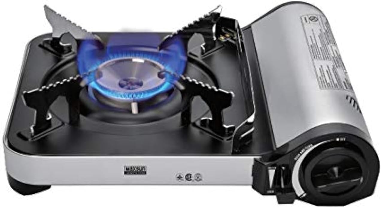 MAXSUN MS-7 Portable Butane Gas Stove – 11,000 BTU / 3.5kW Extreme High Heat, CSA Certified, Wok-Ready Power Burner for Stir Fry, Hot Pot & Outdoor Cooking, Carrying Case Included