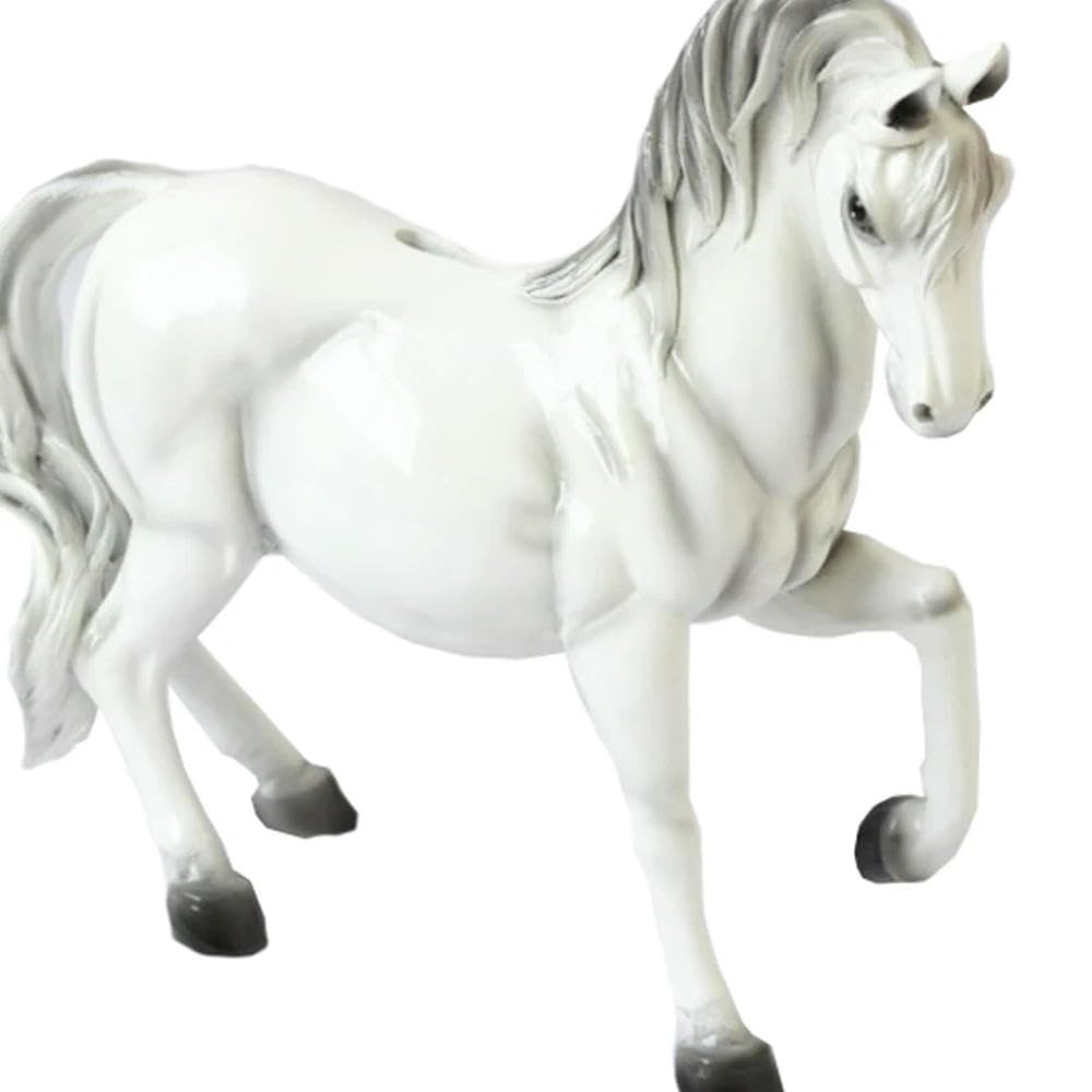 Tirelire artistique QXDZSW blanche de grande capacité pour pièces et décoration de bureau