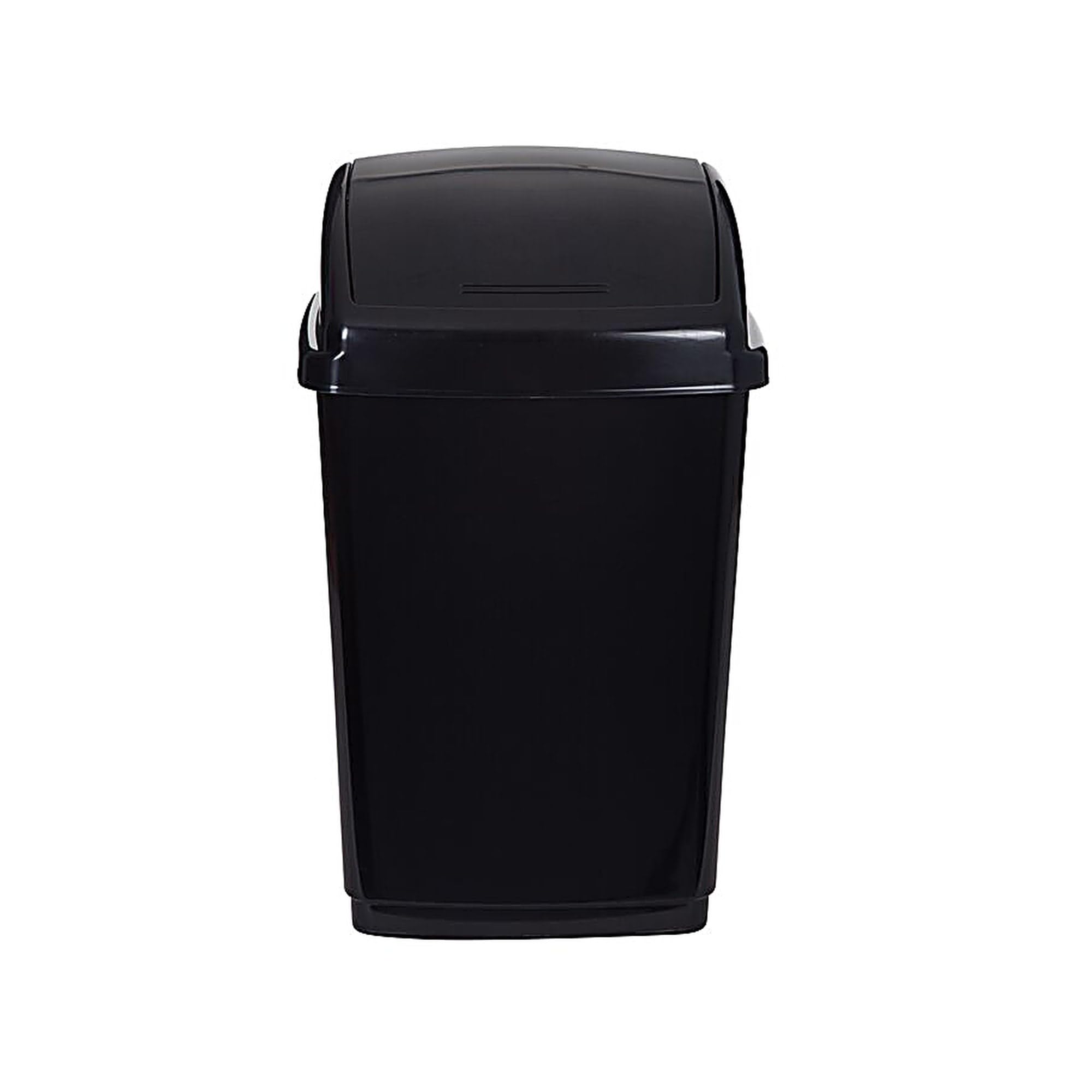 ZARVICZONIA 10L/30L/50L Premium Plastic Swing Bins Durable For Kitchen Bathroom Rubbish Office Room Trash Rubbish Recycling and General Waste (Black, 10 Litre)