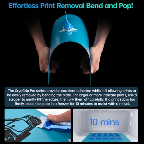 Image of BIQU CryoGrip Pro Frostbite Build Plate for Bambu-Lab H2D H2S 3D Printers | Cold Plate, Room Temperature Printing, Double-Sided Textured Sheet, Print Area 350x325mm, 1 Piece
