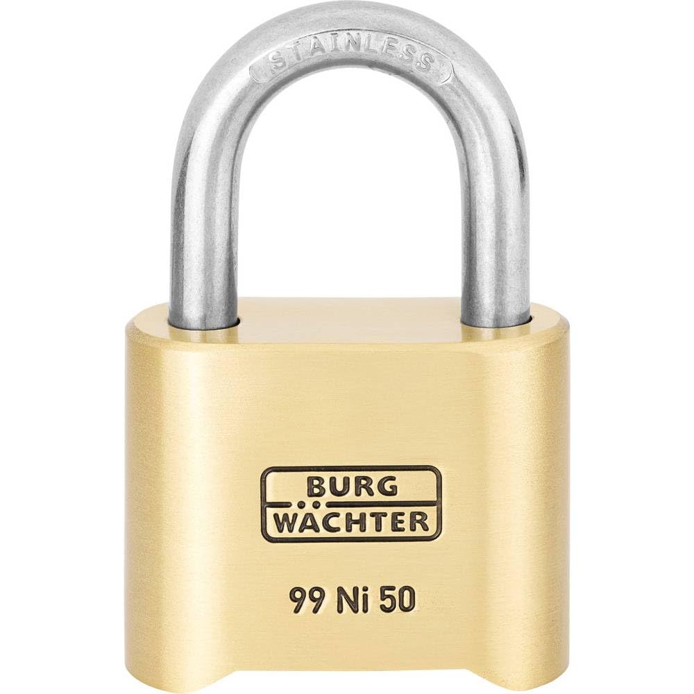 Burg-Wã¤Chter No. 99 Ni 50 Sb Combination Padlock, Brass 4003482376614