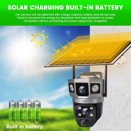 Image of Active Pixel 4G Dual Camera 4mp+4mp Lens Solar Powered | 4G SIM | IP66 Waterproof | 2-Way Audio | Outdoor Surveillance for Agriculture,Construction Site,Farm,Garden etc (Solar 4G Dual Cam)