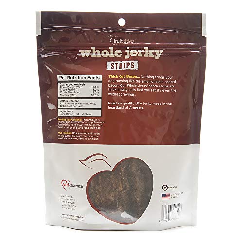 Fruitables Whole Jerky Thick Cut Bacon Dog Treats, Pack of 1 (2423) - Thumbnail 2