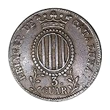 Año de emisión: 1841 Moneda Cobre España 1841 3 Cuartos Isabel II