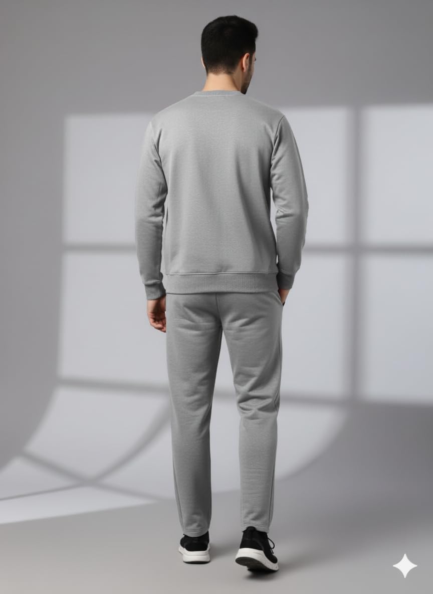 Mack Jonney Solid Track Suit for men | Co-ord Set | Warm Fleece Tracksuit Set | Full Sleeve Sweatshirt-M4988 3