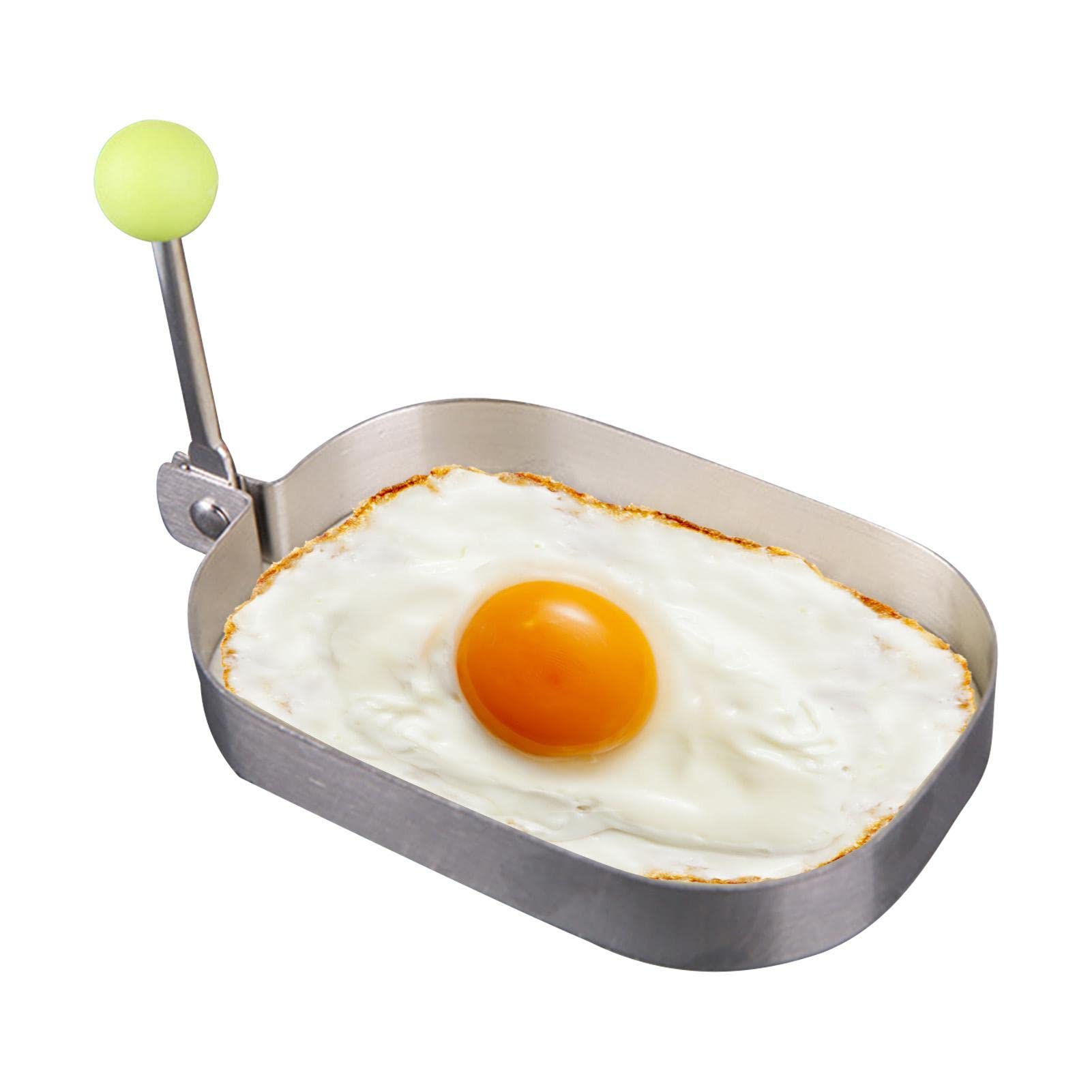 AOCATE Egg Cooking Mold,Stainless Steel Non-Stick Rectangle Pancake Mold - Griddle Mold Cooker for Fried Egg, Sandwiches, Pie, English Muffin, Indoor and Outdoor Use