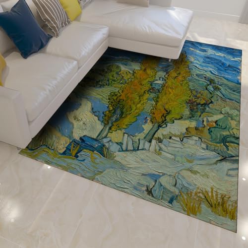 Tapis Les peupliers de Saint-Remy rétro vintage 160x230cm - 3