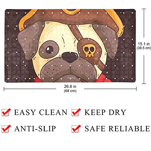 Tapis de bain antidérapant lavable PVC avec trous de drainage
