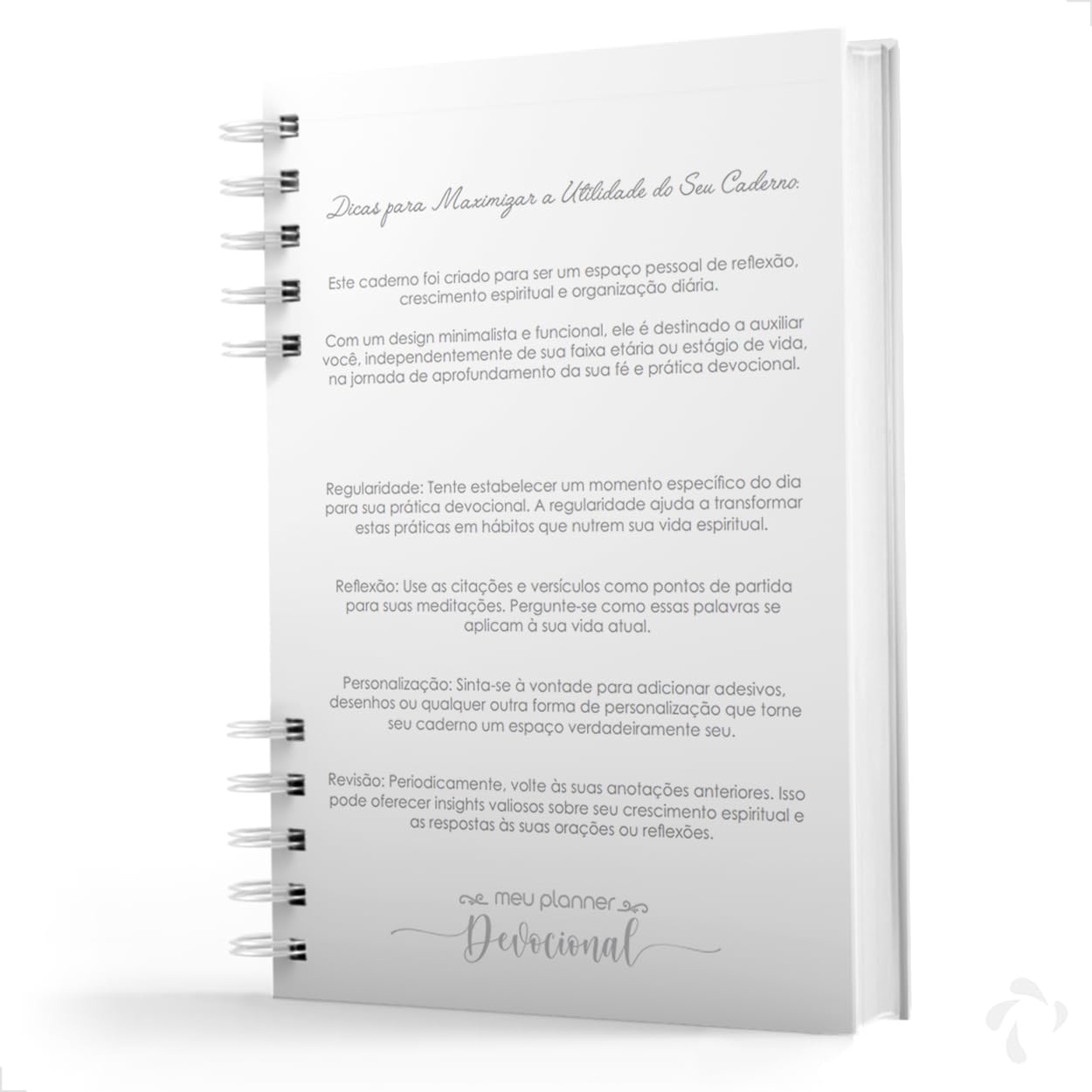 Caderno Planner Devocional 204 Páginas - Floral