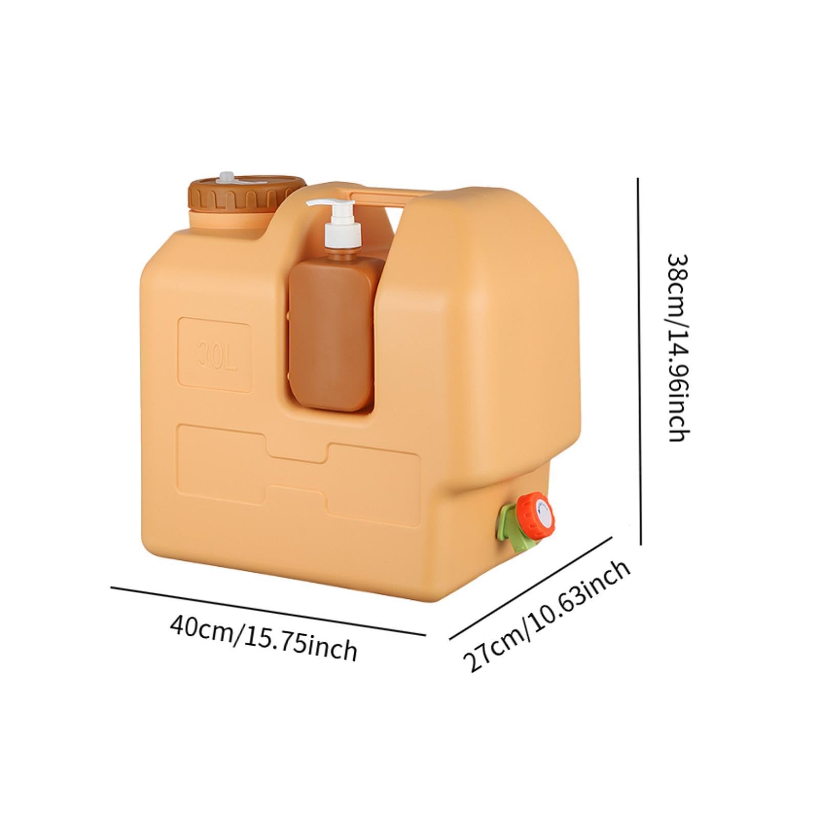 Wasserkanister mit Und Seifenspender, Tragbarer, Lebensmittelechter Wasserbehälter für Camping, Grillen Und