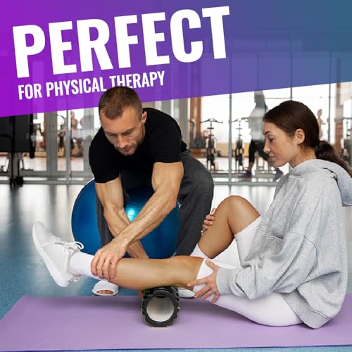 Foam Roller for Deep Tissue Muscle Massage | Fitness Gym Physio | Massage Roller for Legs, Back and Arms | Trigger Point Muscles Therapy | Lightweight | 33x14cm (Black) - Image 3