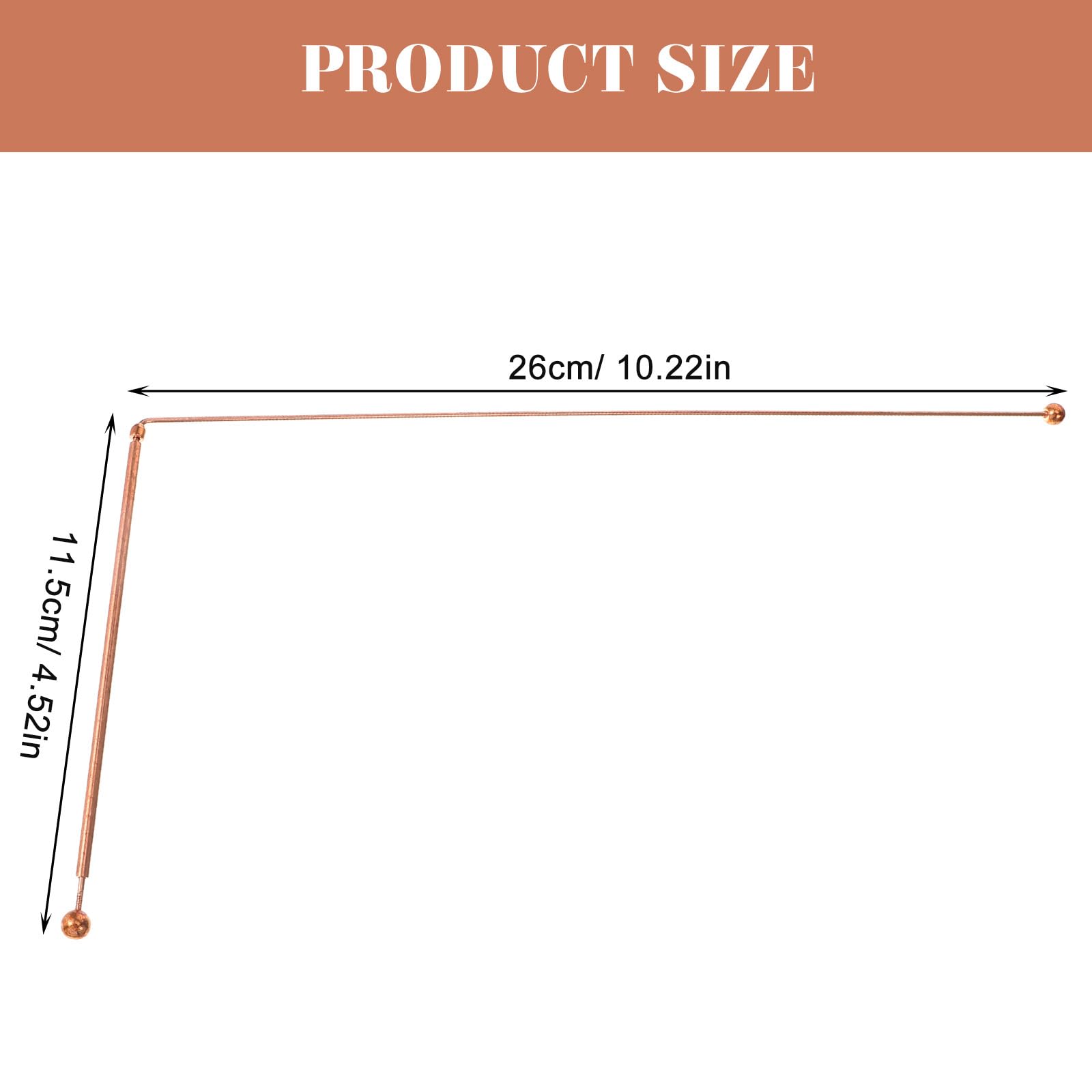 CIMAXIC 2 Pieces Tracking Rods Brass Dowsing Rods Spiritual Dowsing Rods Divination Rods Home Divination Tool Family Accessories Copper