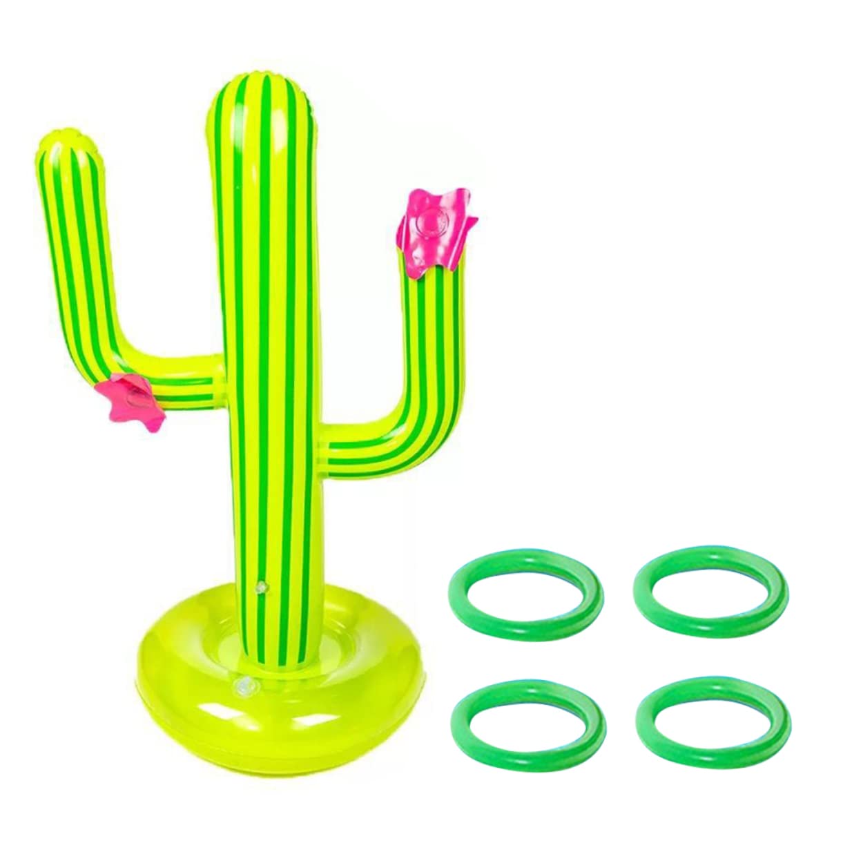 QUMIIRITY 1 Set Swimming Pool Inflatable Ring Toss Game Pool Floating Pool Toss Game Summer Beach Inflatable Cactus Swimming Pool Beach Toss Floating Cactus