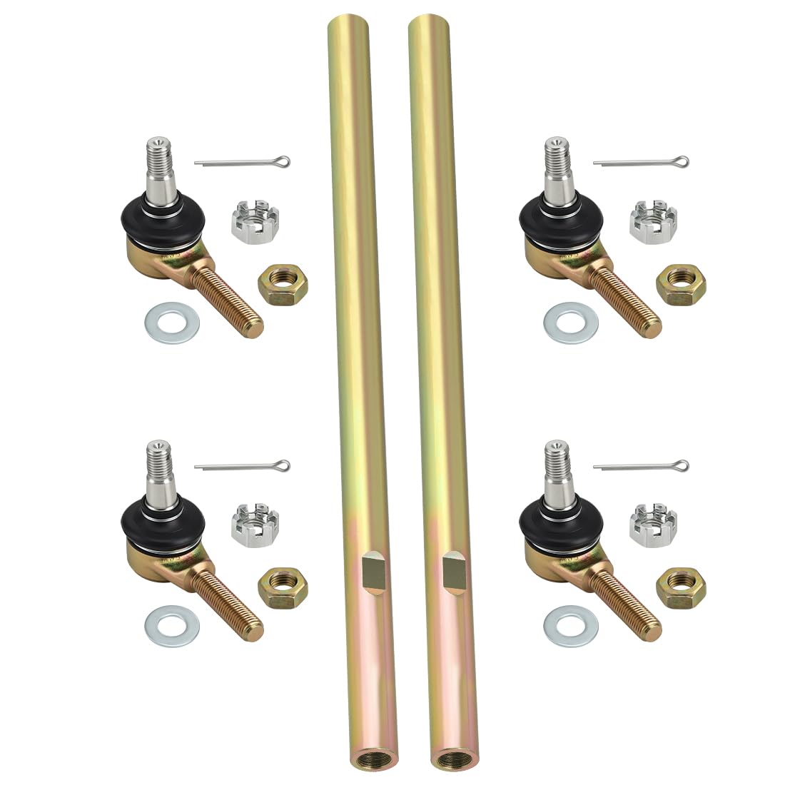 Tirante Sterzo con Testa Snodo compatibile con Yama-ha Banshee Wolverine Big Bear 350 YFZ350 YFM350F/FW/U Kodiak 400 YFM400F 1987-2006 2GU-23831-01-00 Sterzo Completo 2 pezzi