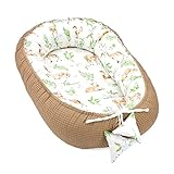 SE PUEDE UTILIZAR EN DOS LADOS: el nido bebe de peluche protege a su recién nacido de caerse. En la cama supletoria, la cama de los padres o en el sofá, su hijo está seguro en el ninho bebé.