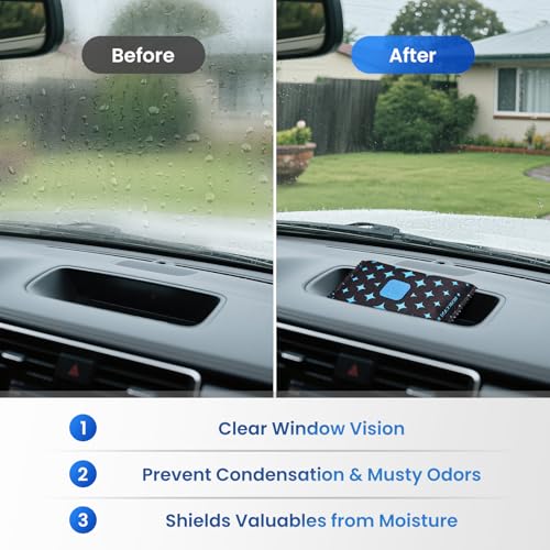 Sac déshumidificateur de voiture réutilisable anti buée et absorbeur d'humidité intérieur