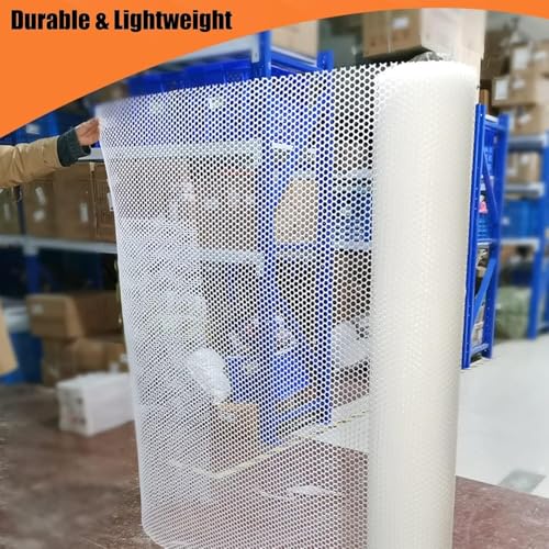 Clôture en maille de plastique flexible blanche et longue de 5 mètres