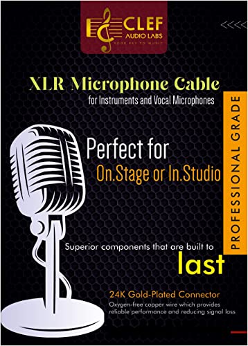 Clef Audio Labs Xlr Cable, 25 Feet, 22Awg Cord With Male To Female Connections For Microphone And Audio Interface, Black Pvc Jacket, Zinc Alloy Shell, Gold Plated 3-Pin Connectors #TOP5