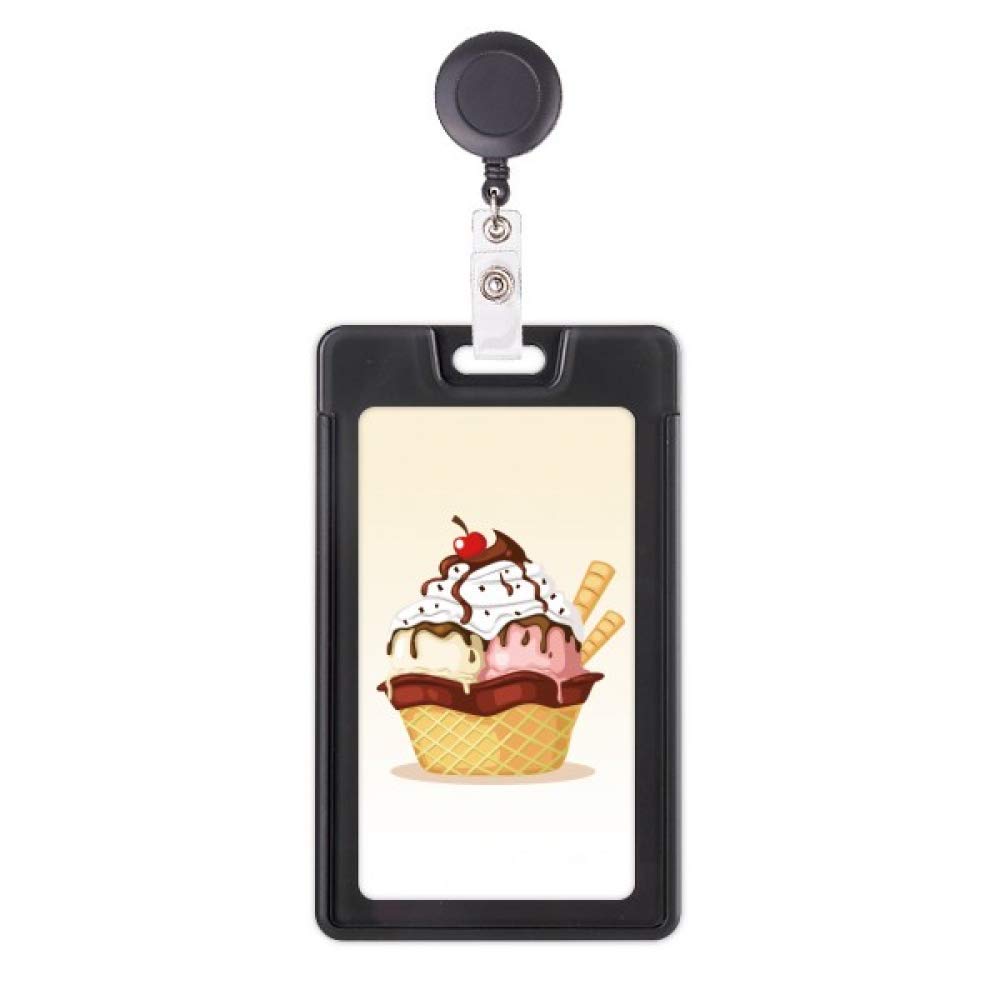 Funda retráctil para tarjetas de identificación y pases con diseño de helado Biscuits 5