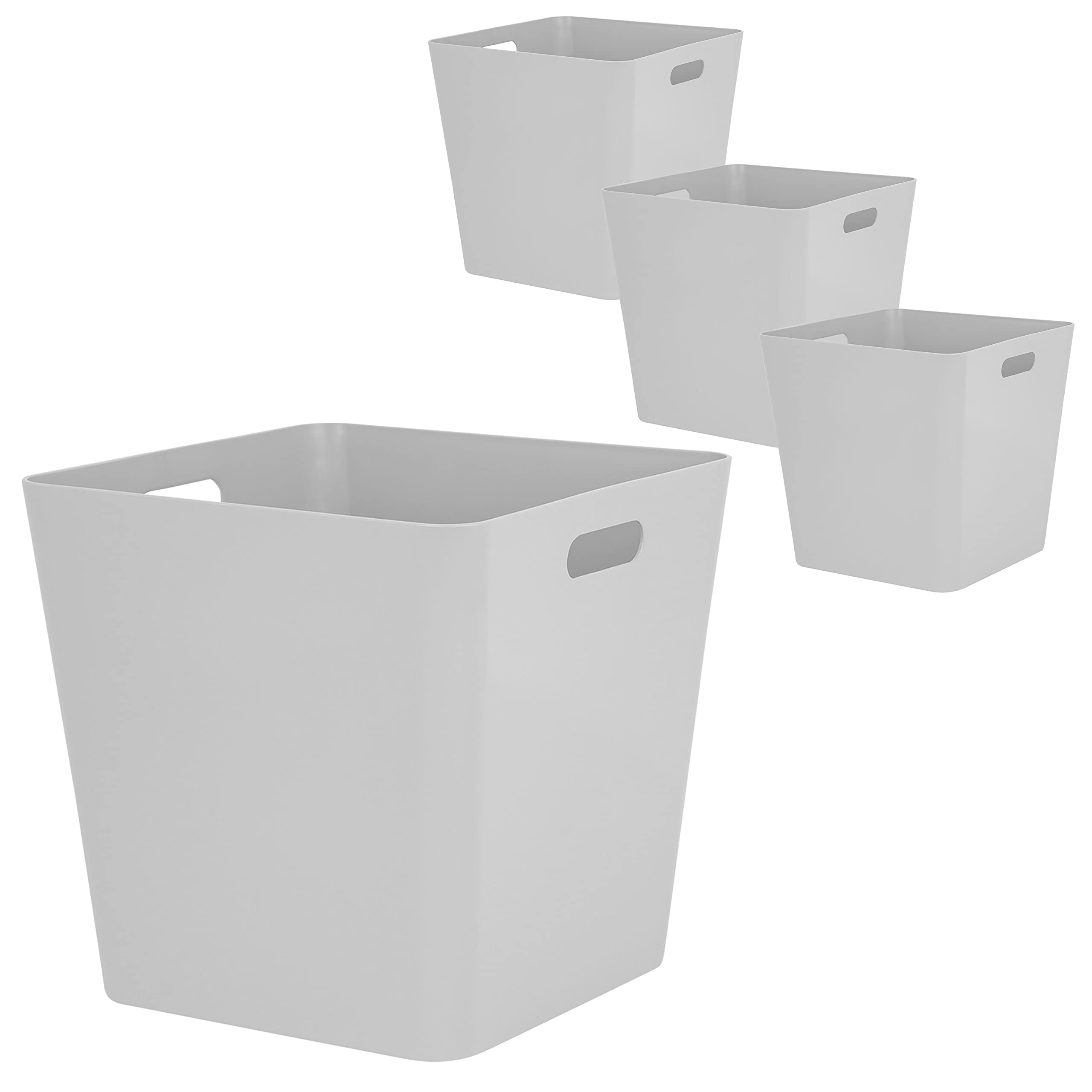 Lot 4 boîtes de rangement 30cm haut Gris 30x30cm Panier Étagère murale