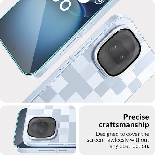 Image of FIRST MART Tempered Glass & Camera Lens for IQOO 15R With Edge to Edge Coverage, Case Friendly, Camera Metal Alloy Rings & Easy Installation Kit | Silver, Ultrasonic Fingerprint Working