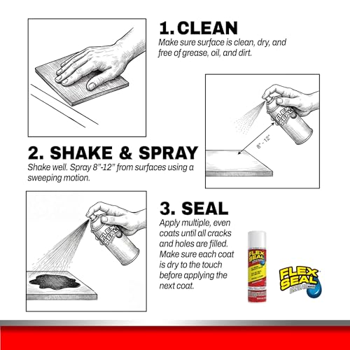 Image of Flex Seal, 14 oz, White, Stop Leaks Instantly, Waterproof Rubber Spray On Sealant Coating, Perfect for Gutters, Wood, RV, Campers, Roof Repair, Skylights, Windows, and More