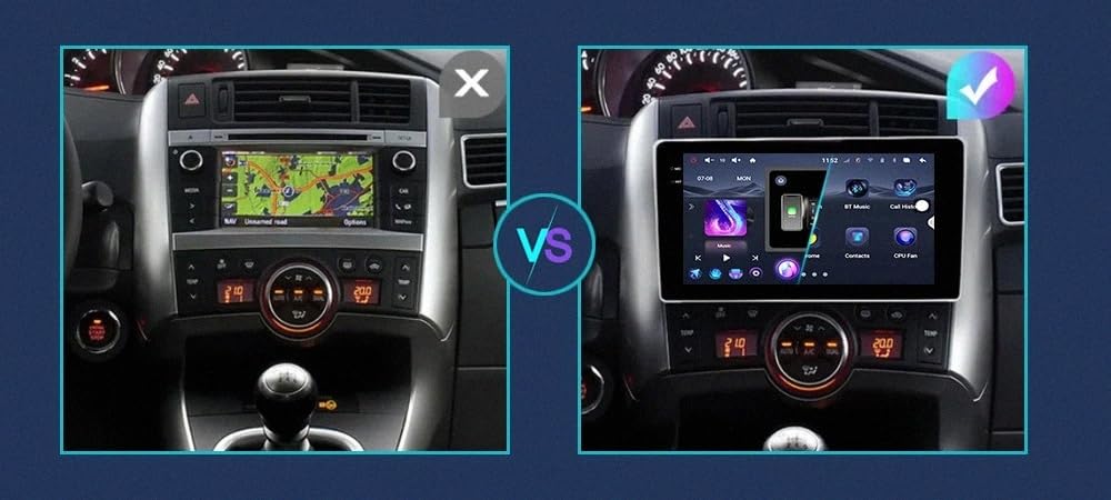 Radio Macchina Touch Screen per Honda Stepwgn 2009-2015 Wireless Carplay Android Auto Stereo Auto Bluetooth Ips con Pantalla Táctil con Gps, 4 Nucleo 4G+64G