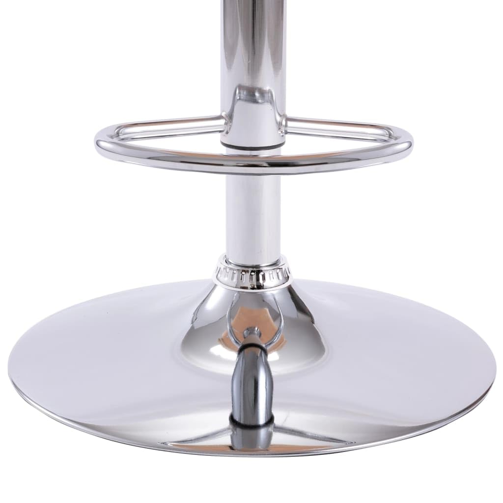 Taburete de bar de piel sintética con muelle de gas, altura regulable, estructura metálica, reposapiés, respaldo ergonómico, 51,5 x 49,5 x 89 – 109 cm, para cocina, comedor, bar, salón