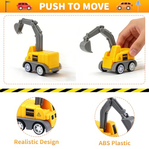 Miniatura 5 de Aixxikum 10 Piezas Excavadora Decoración Para Tarta, Decoración De Cumpleaños Con Excavadoras, Juguetes Con Excavadoras Para Cumpleaños De Niños Y Niñas De 2, 3, 4 Y 5 Años