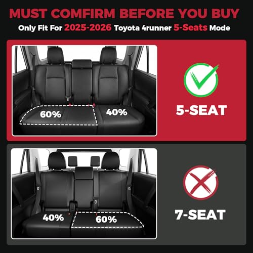 FREESOO for 4Runner Seat Covers 5 Seats 2025 2026 by FREESOO - Used condition - Image 2