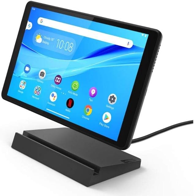Lenovo Smart Tab M8 with Google Assistant Tablet, 8" HD IPS Display with Smart Charging Station, Mediatek Helio A22 Processor, 32GB Expandable to 128GB, RAM 2GB, WIFI, Android 9, Iron Grey (Renewed)