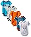 U.S. Polo Assn. Baby Boys' 5 Piece Interlock Bodysuit Set